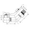World Wide Fittings Flareless 45 Degree STR THR Elbow Stainless Steel C6802X06X06SS - alternate 2